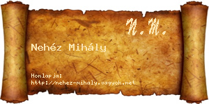 Nehéz Mihály névjegykártya