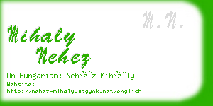 mihaly nehez business card